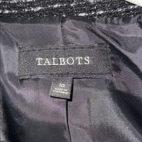 Talbots Black and White Structured Blazer - Picture 2 of 15